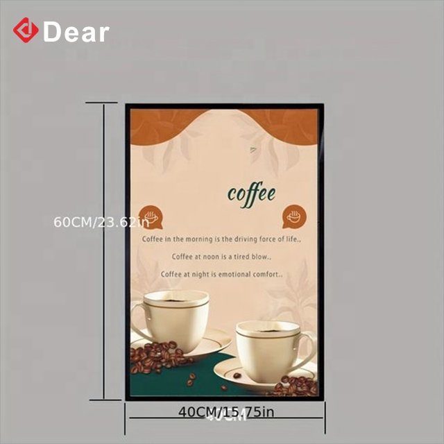 Custom Backlight Poster Frame Wall Sign Board Led Light Advertisement Sign Menu Ultra Thin Light Box