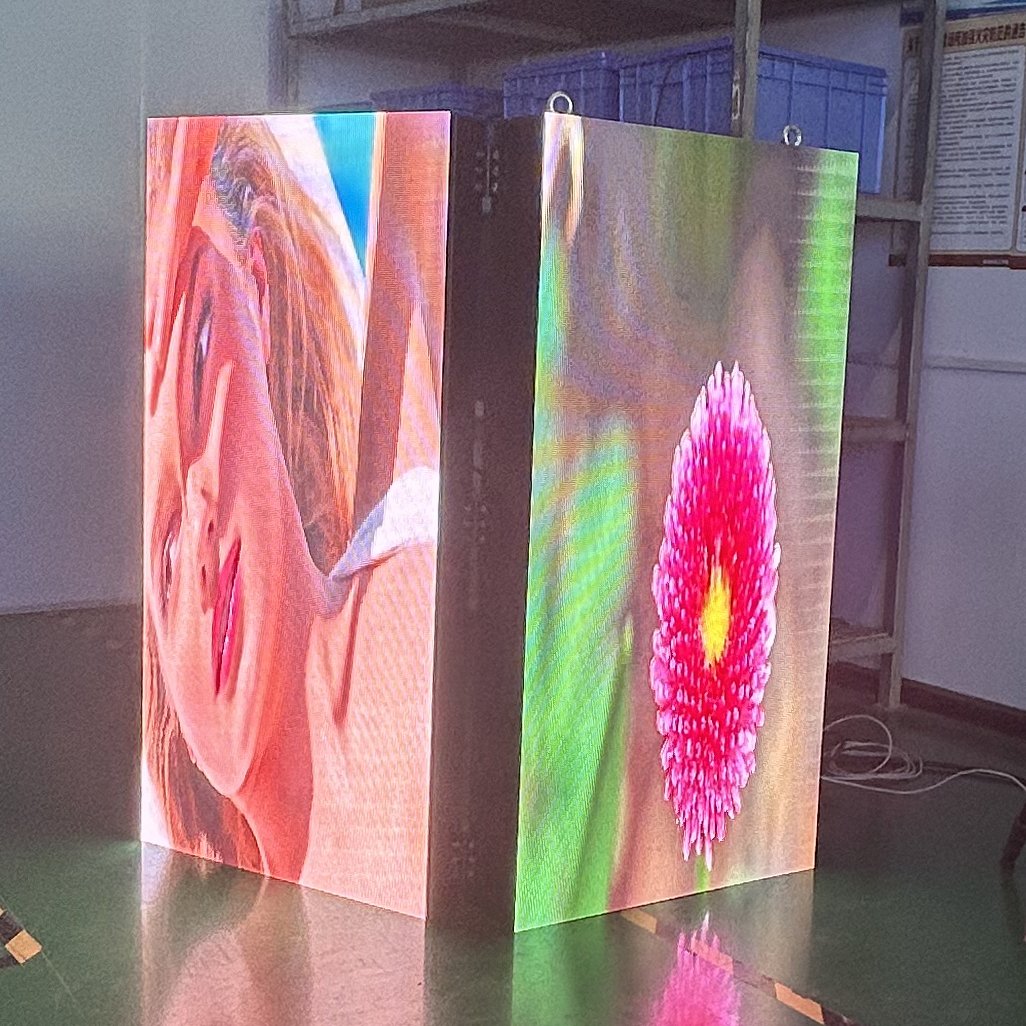 Remote Control Outdoor Advertising with Pole LED Displays P3.076 street light billboard led display