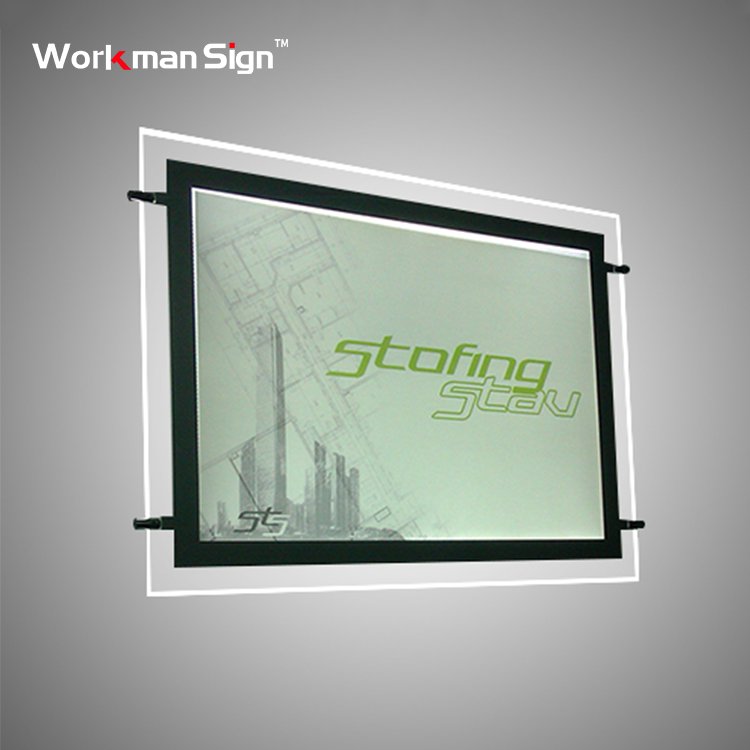 Hot sale Ultra-Thin Gem Aluminium Magnetic Crystal Cinematic Message Led Sign Board Acrylic Advertising Light Boxes