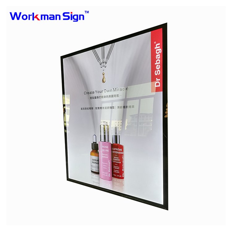 Hot sale Ultra-Thin Gem Aluminium Magnetic Crystal Cinematic Message Led Sign Board Acrylic Advertising Light Boxes