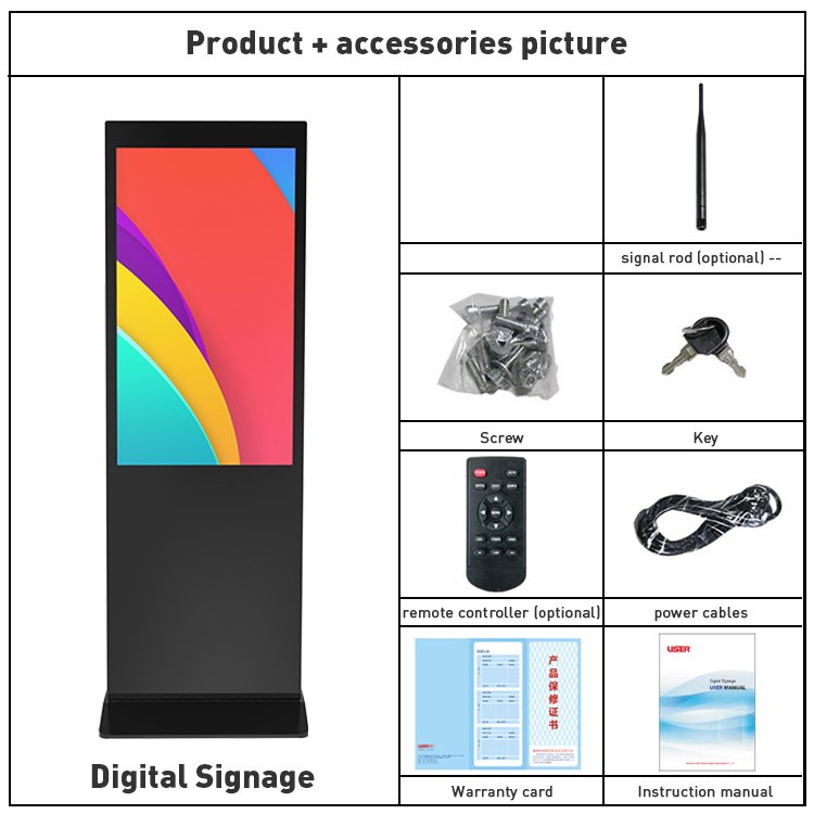 43 inch vertical lcd panel stand ad display,electronic led board display