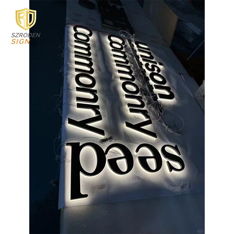 Popular HOT Free Pattern Customized 3D Channel Letter Sign Shop Name Logo Board Designs Advertising Business Back lit Letter