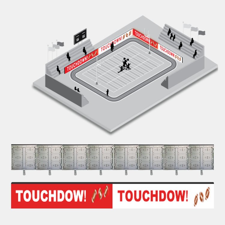 P8 320X160Mm Cup Matches Tilt Angle Adjustable Pitchside Advertising Football Stadium Perimeter Led Screen Display