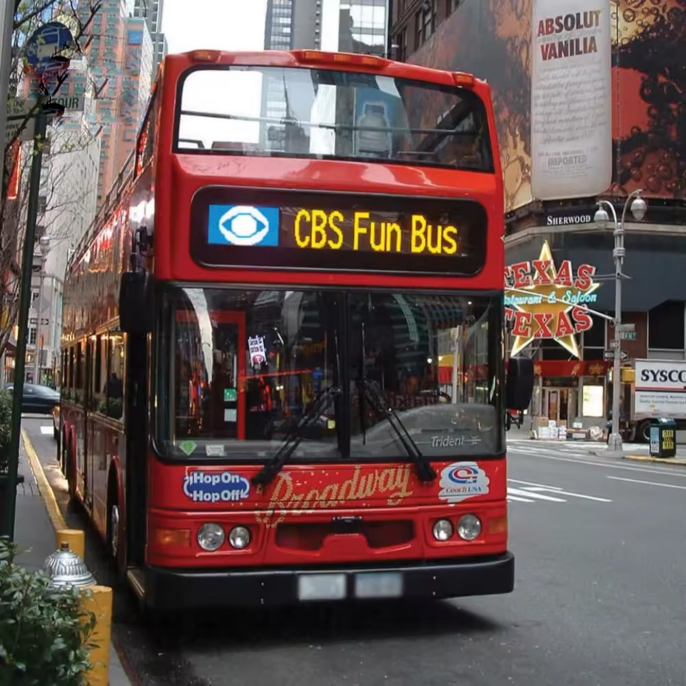 Colorful Bus Station Broadcaster Rear Window Screen Split Flap Display Advertising Screen Board With 4G Wireless Gps Tracker