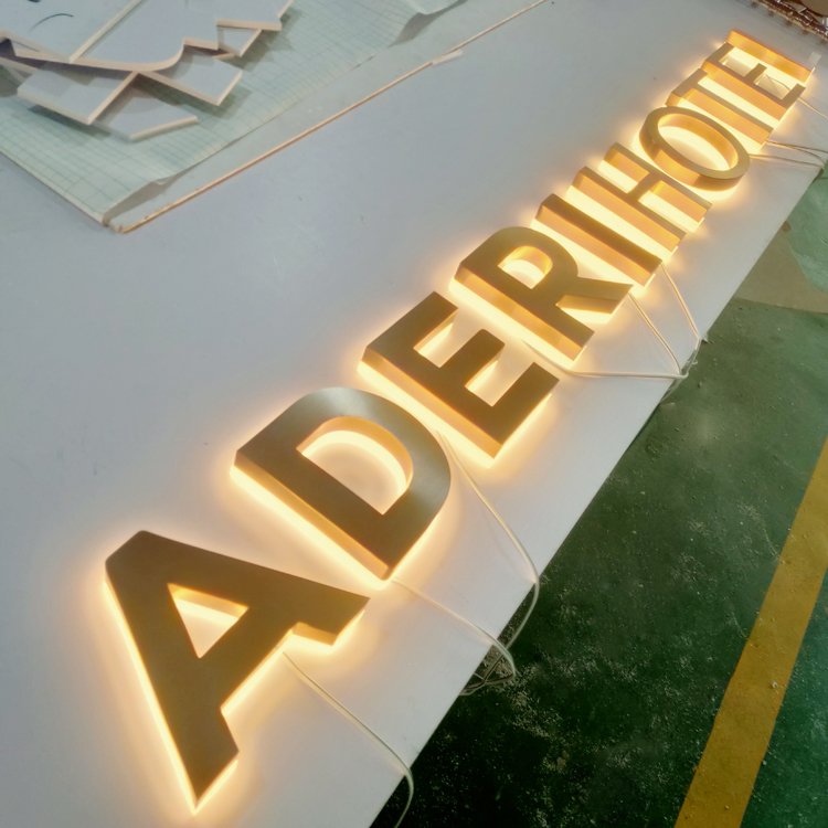 Wholesale Custom Business 3d Logo Metal illuminate LED Letter Sign Metal led illuminated sign custom led sign board for business