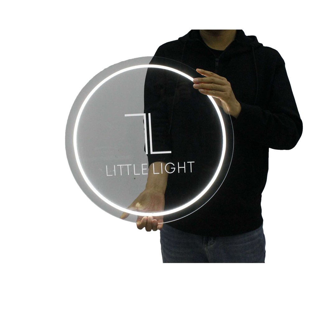 Custom Made Circle Acrylic Led Channel Marquee Salon 3d Letters Signage Signs For Advertising