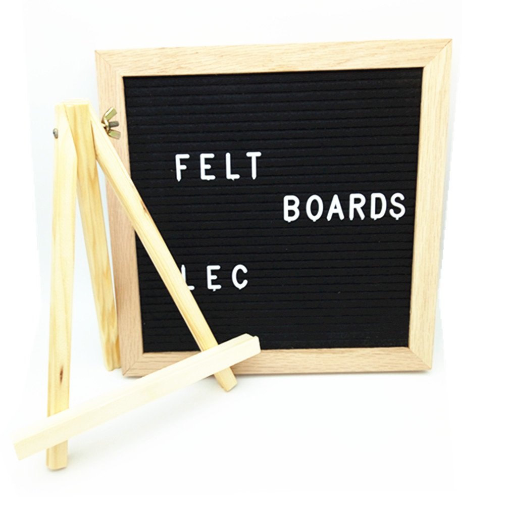 Customizable 10 x 10 Oak Wood Frame Felt Letter Board with Plastic Letters for Advertising Decorations Factory Price