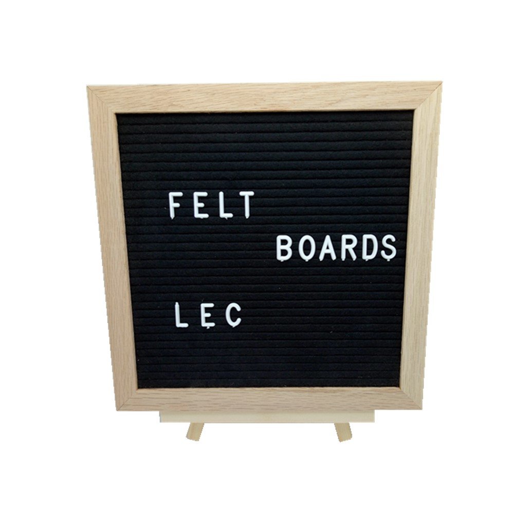 Customizable 10 x 10 Oak Wood Frame Felt Letter Board with Plastic Letters for Advertising Decorations Factory Price
