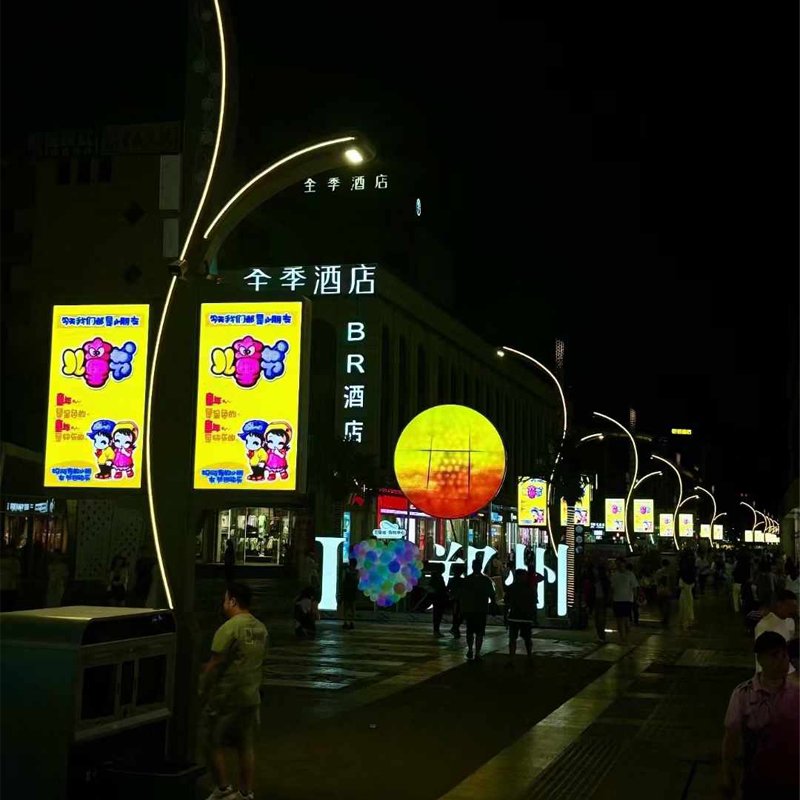 Advertising Double Sided Board Waterproof Street LED Light Pole Display Screen Billboard Led Screens Outdoor