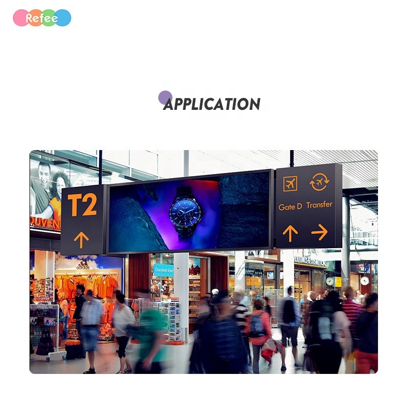 Traffic LCD screen subway direction wayfinding floor guide advertising display led logo sign board