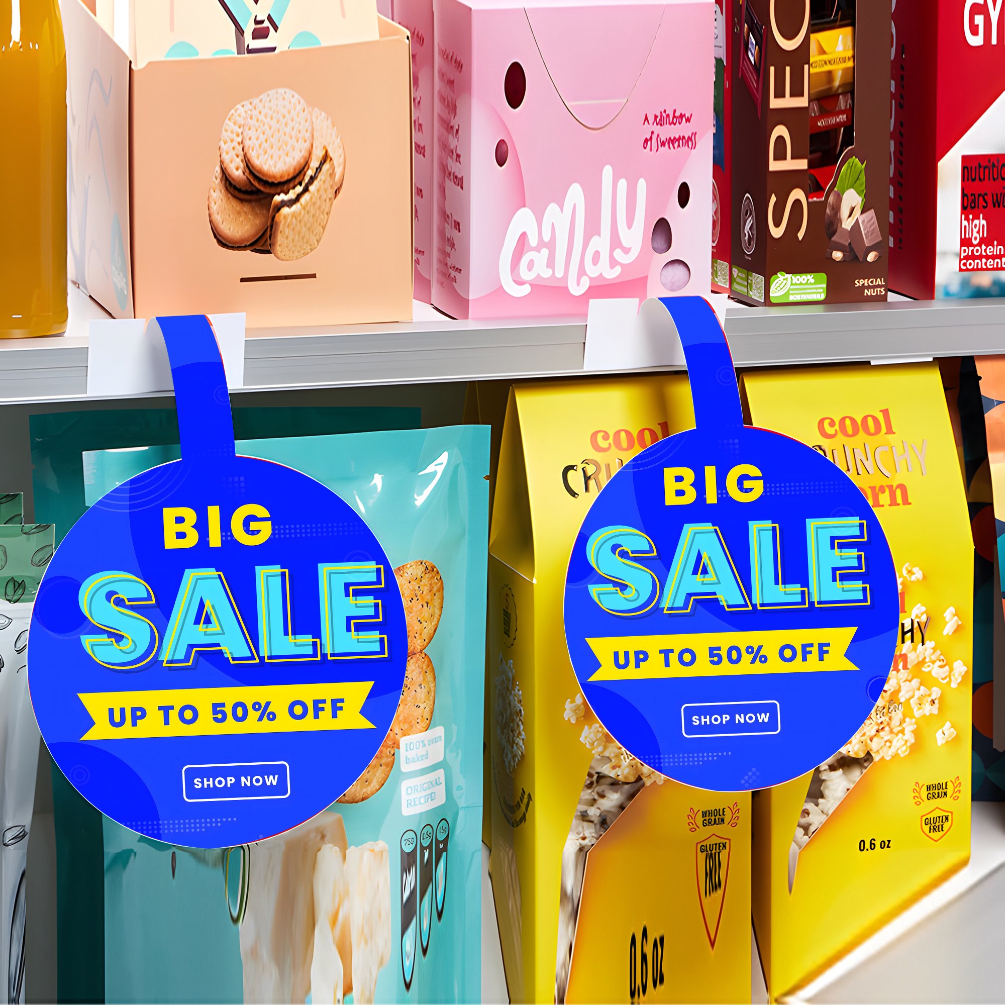 Retail Custom Professional Plastic Swing Strip Display Shelf Wobbler Talker for Advertising Supermarket Display equipment