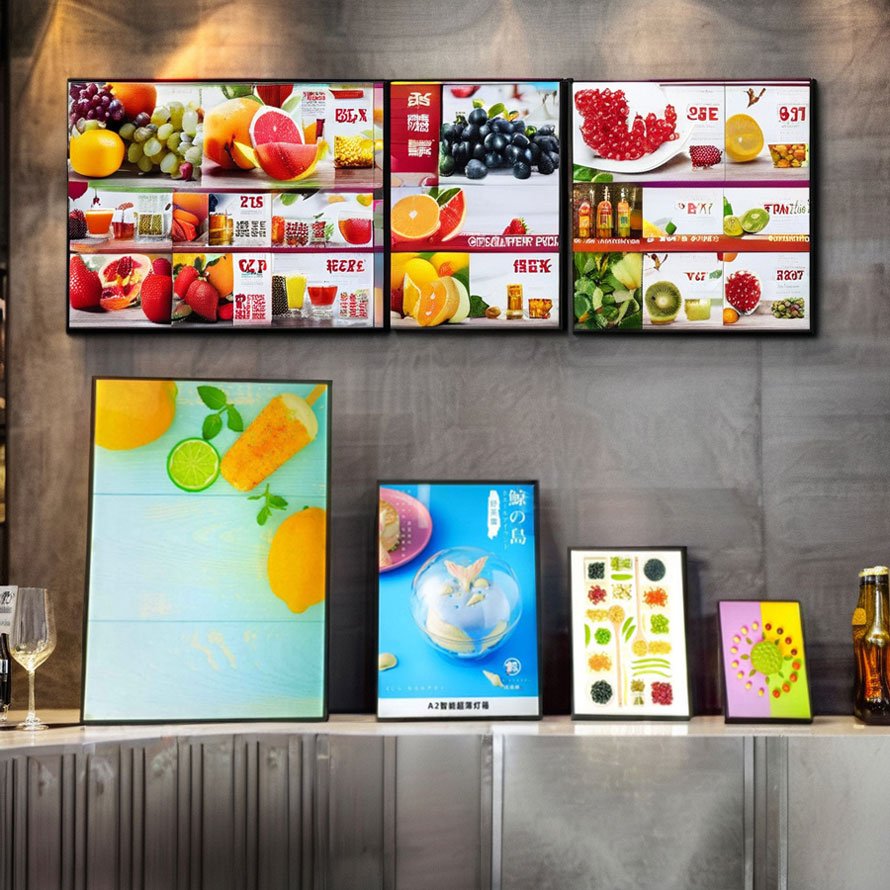 led poster frame A1 indoor sign picture poster only restaurant menu board display advertising light boxes