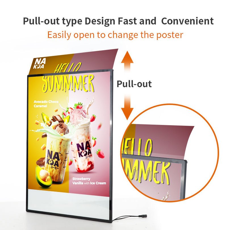 led poster frame A1 indoor sign picture poster only restaurant menu board display advertising light boxes