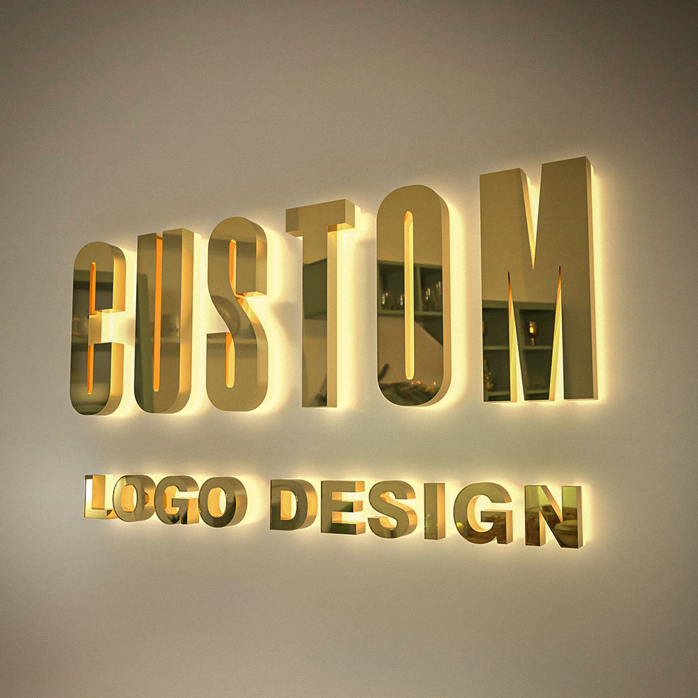 outdoor custom size car logo 3D light up letter full acrylic sign led channel letters sign