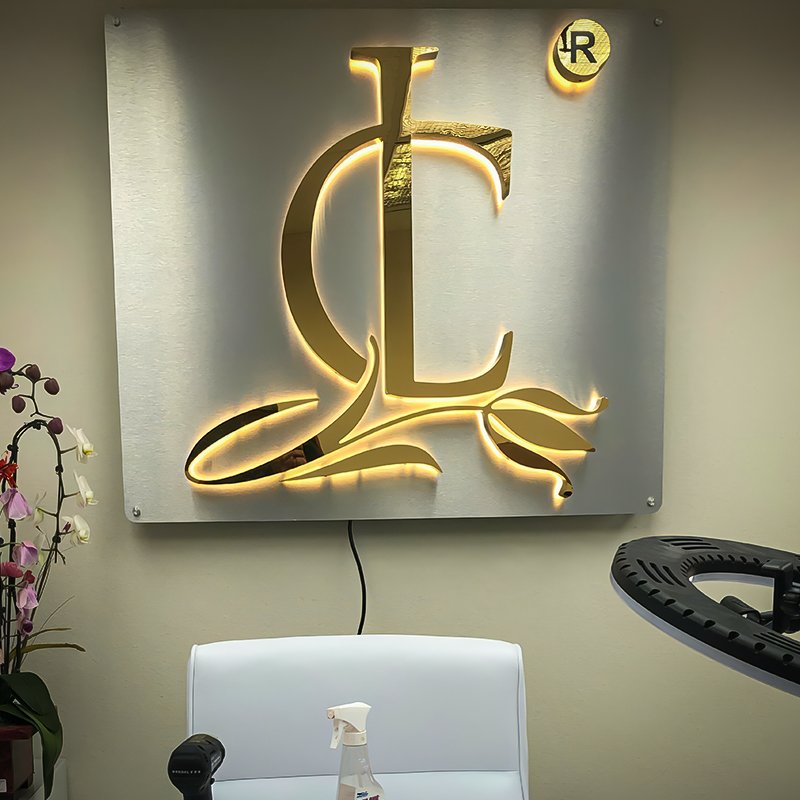 outdoor custom size car logo 3D light up letter full acrylic sign led channel letters sign
