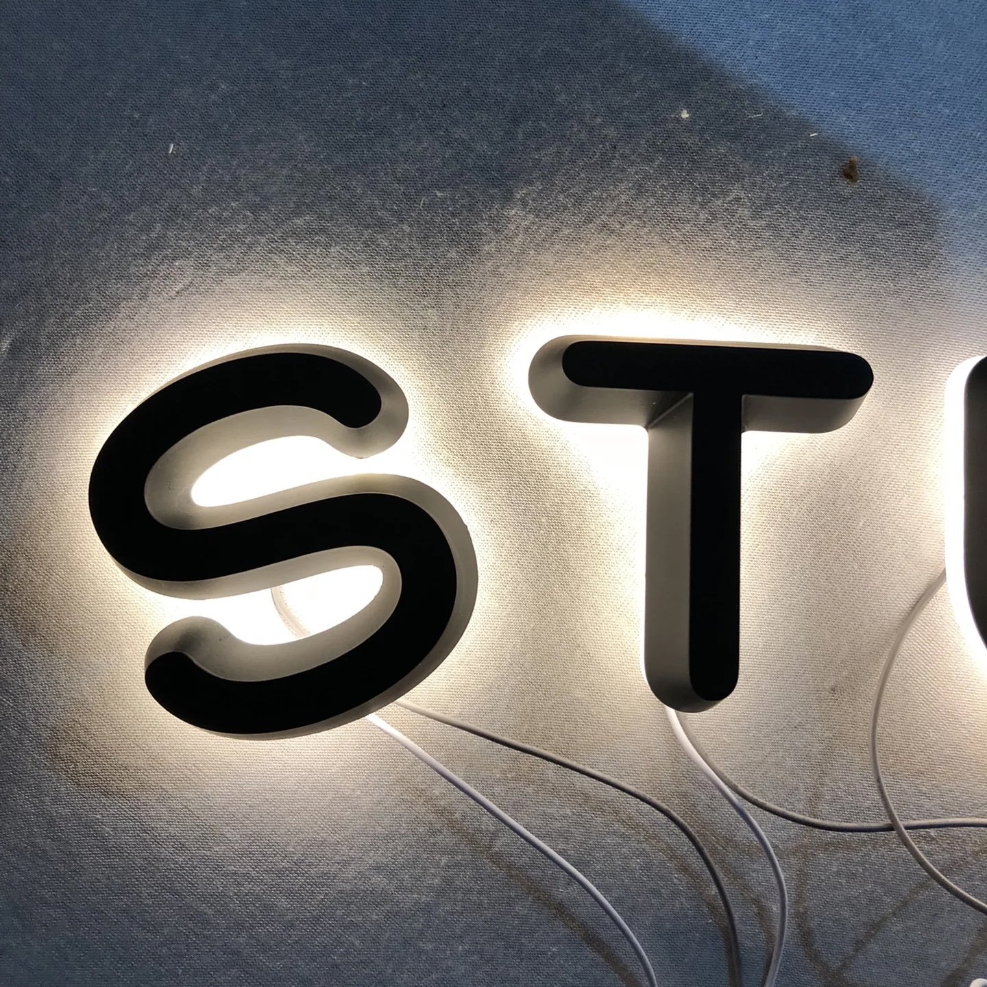 Customized illuminated business name sign channel signage led number lights advertising boards
