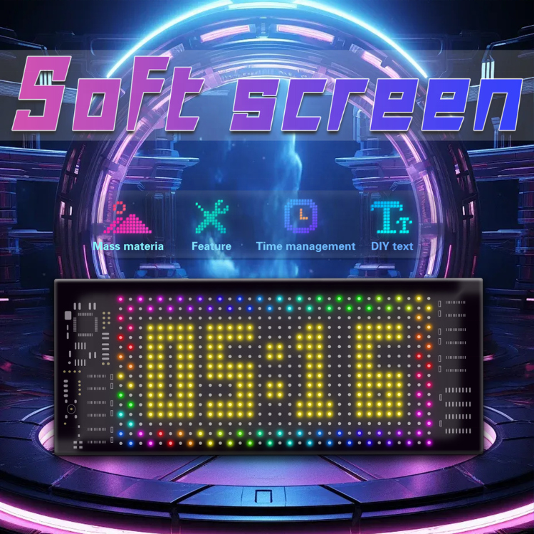 Display picture advertising flexible led panel for car