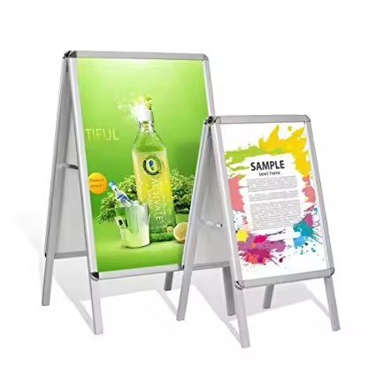 Hot selling A board stand 25mm round corner poster stand cheap advertising pavement double sign