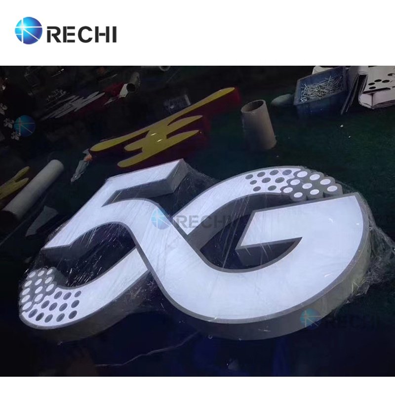 RECHI 3D Led Light Sign Channel Letter Sign For Mobile Phone Shop Fascia Advertising 3D LED Illuminated Electronic Logo Sign