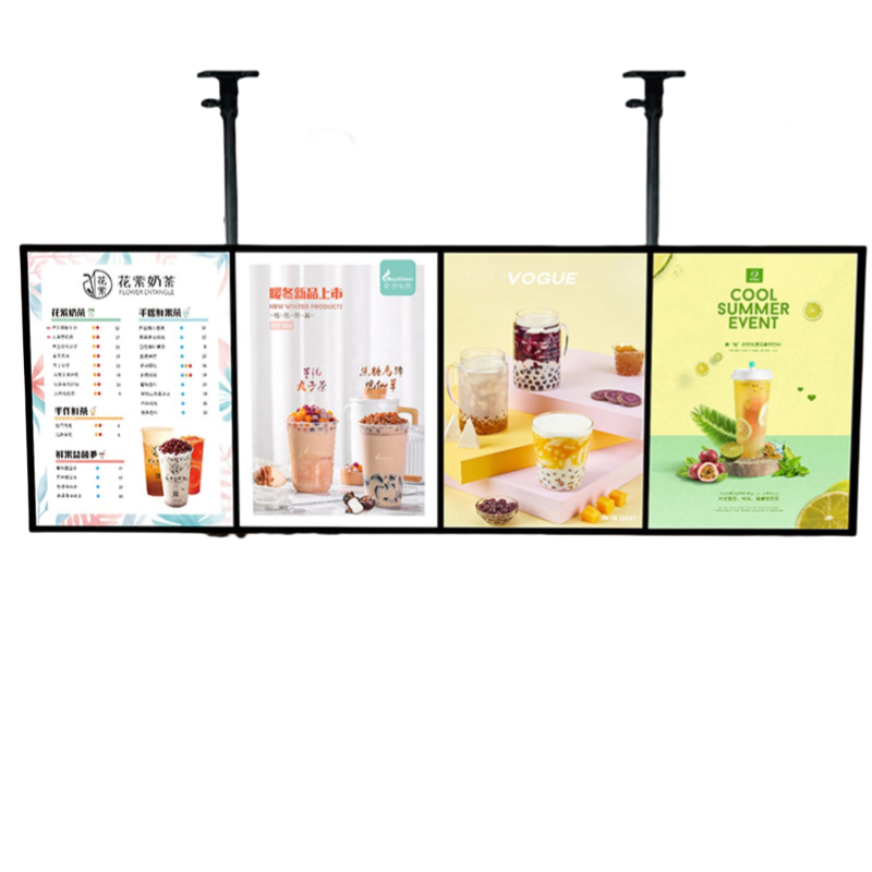 Led Split Reinforced Electronic Restaurant Menu Board Aluminum Frame Magnetic Advertising Acrylic Ultra-Thin Led Lightbox