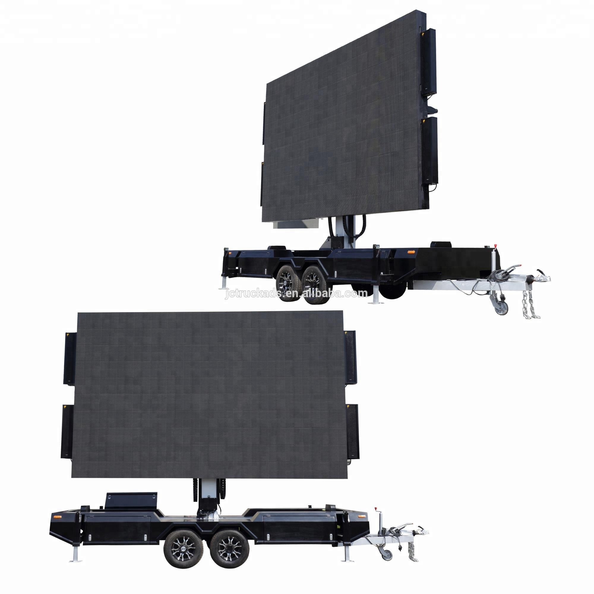 Rising 2M led mobile digital billboard trailer board for outdoor