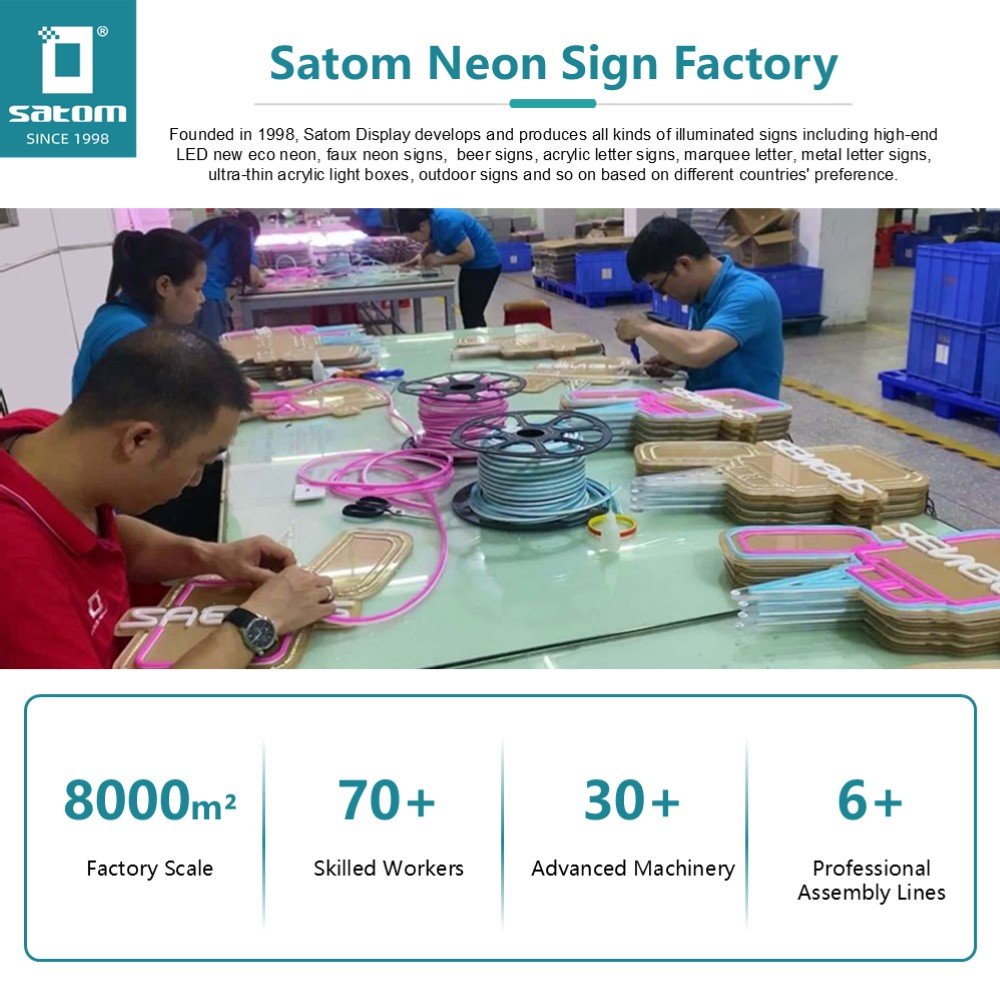 China Factory Price Drinks Neon Signs Beer with Remote