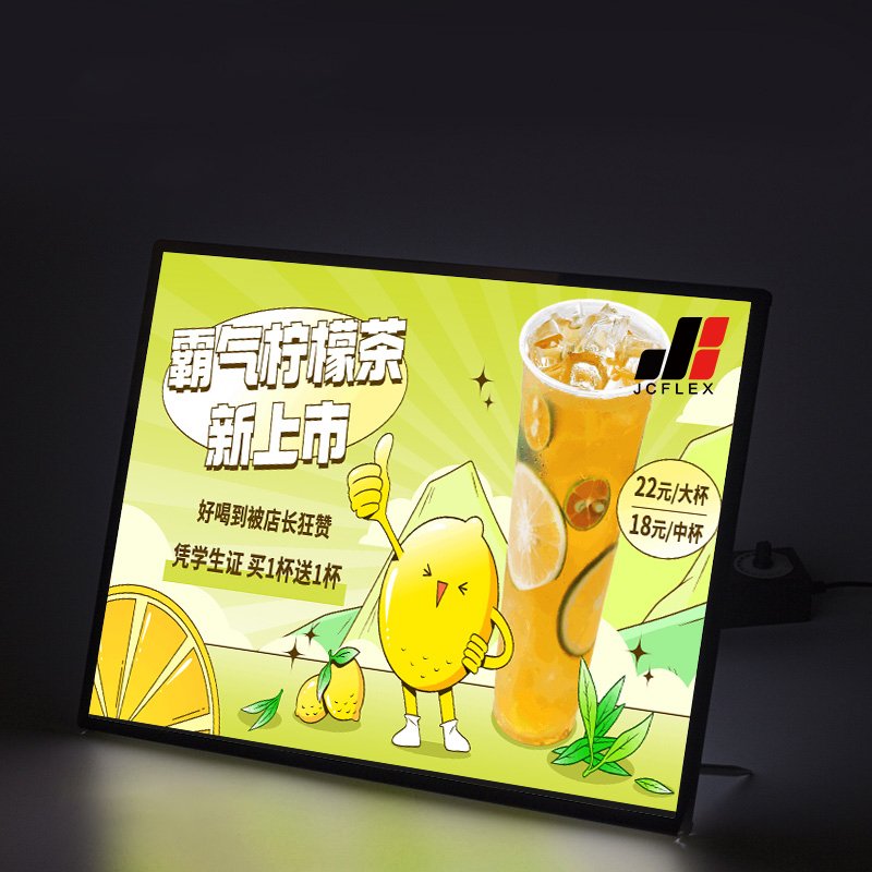 A1 A2 A3 A4 Open Ultra-Thin Aluminum Snap Photo Frame Light Box with Tempered Glass LED for Restaurant Menu Board Advertising