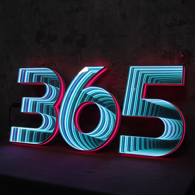 Manufactured 3d Infinity Mirror neon sign Acrylic Letters For 3d Letters Advertising Boards