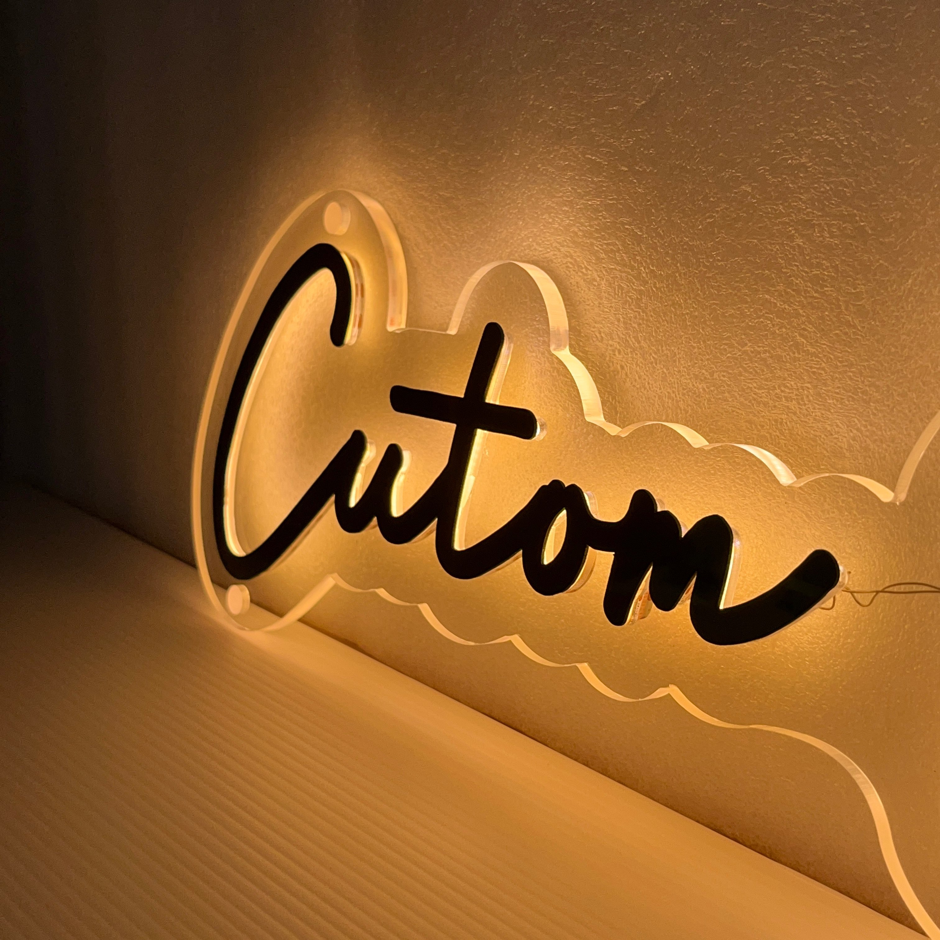 Dropshipping Indoor Hanging Backlit 3d logo led Letters display Custom 3D LED Acrylic business signs For Office Beauty Bar Decor