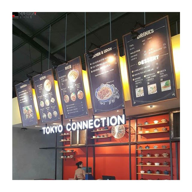 Pizza Hamburger Cafe Menu Poster Board Wall Mounted Display Billboard Restaurant Led Menu Order Food Advertising Light Box