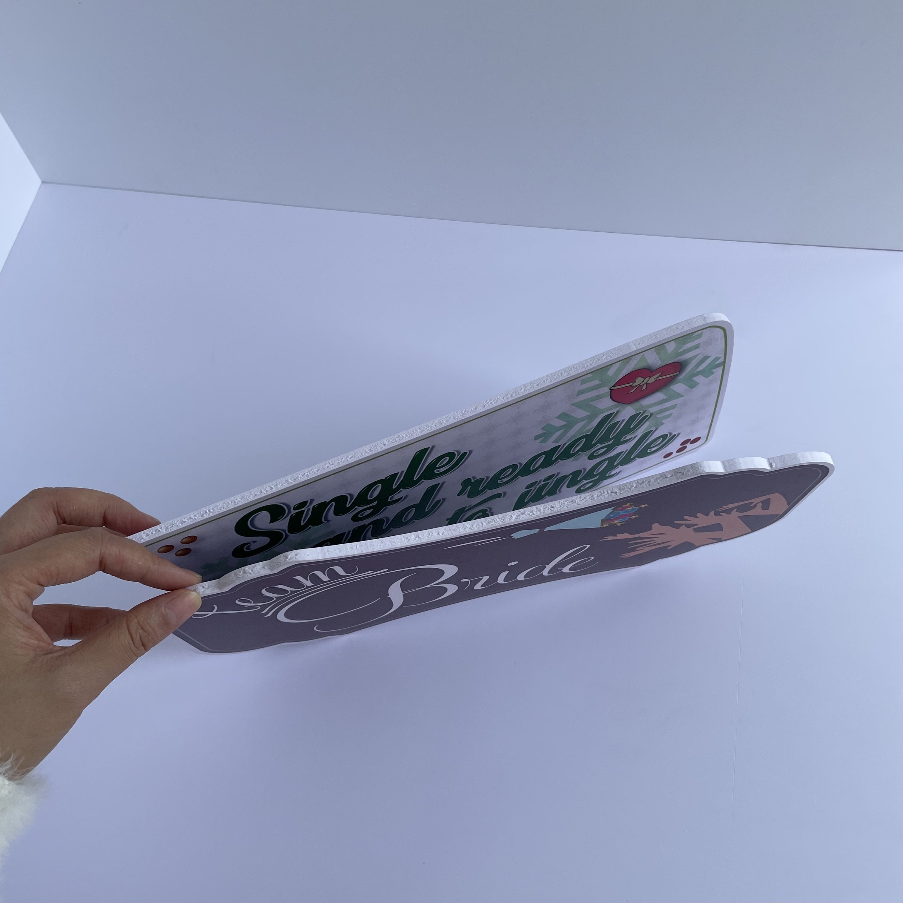 Custom factory outdoor display hanging pvc double side printed board sign poster