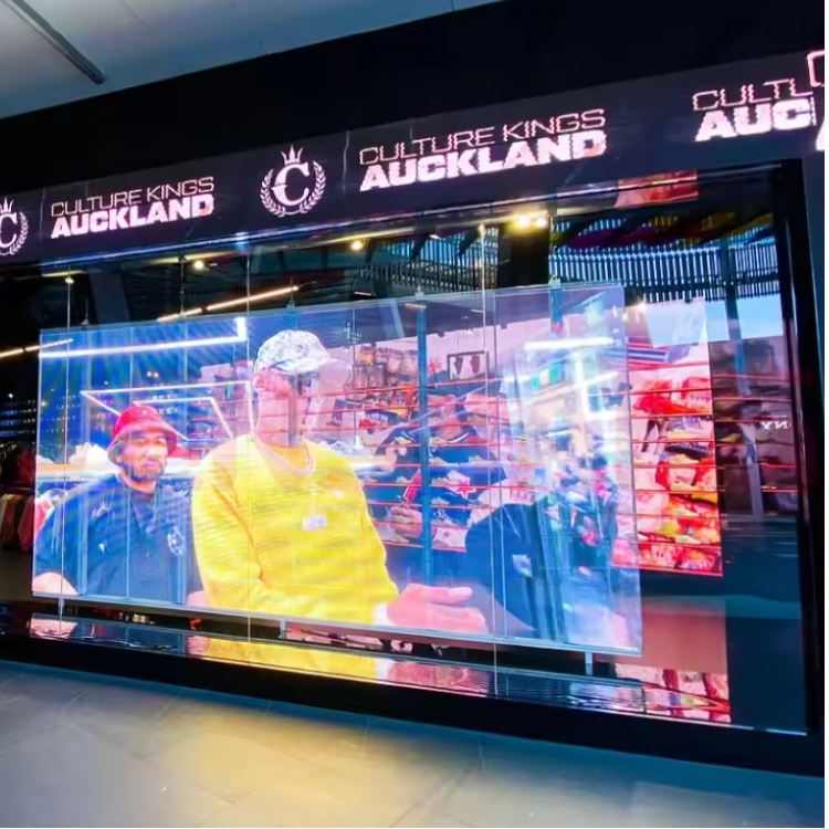 Led Crystal Film Bonding Flexible Led Film Led Display Transparent Led Screen Shopping Mall Glass Window Led Advertising Panel