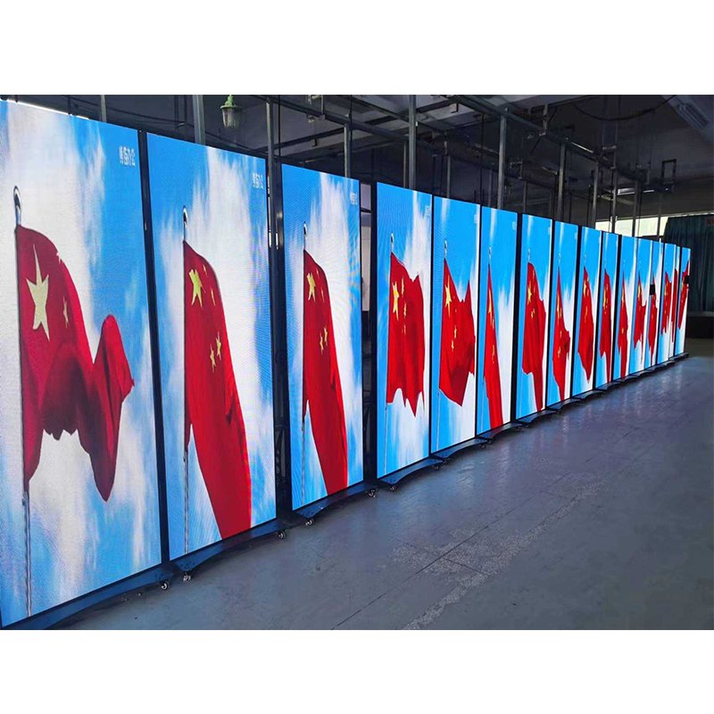 1920X640mm Floor Display Stand P1.87 P2 P2.5 LED Poster Digital Signage Screen Advertising Mirror Screen LED Poster Display