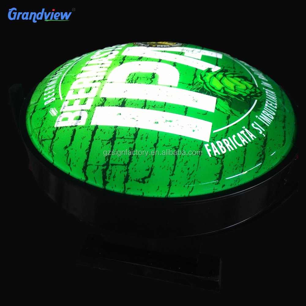 Outdoor Led turning board lightbox advertising round rotating Led sign 3D acrylic light box