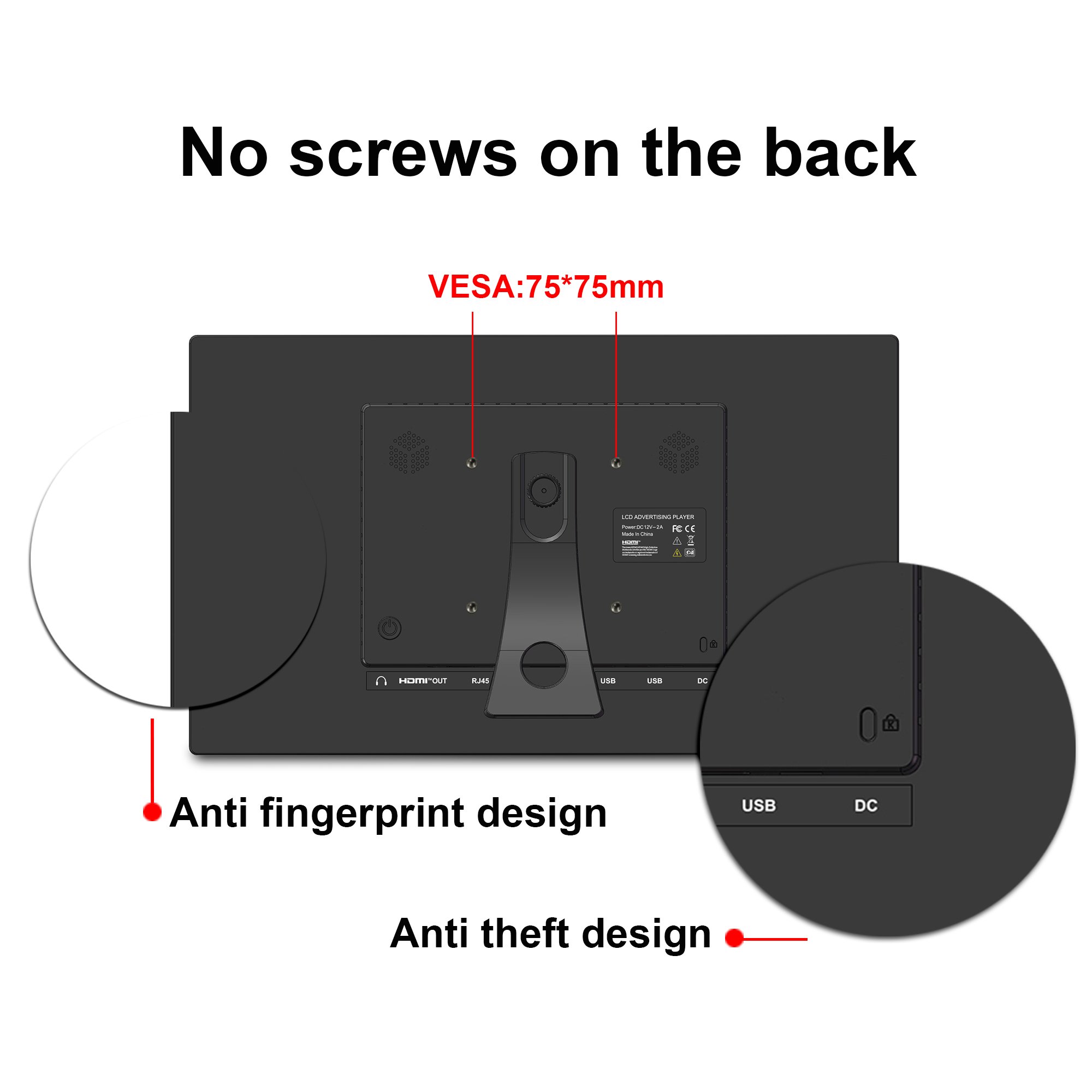 450 Nits High Brightness 15 Inch Android OS Tablet Wall Mount Touch Screen Advertising Display Digital Signage LCD Display