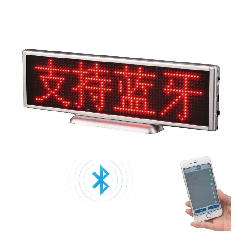 Programmable Scrolling Message LED Desk Board for meeting Reception Show supermarket advertising LED Bluetooth display desktop
