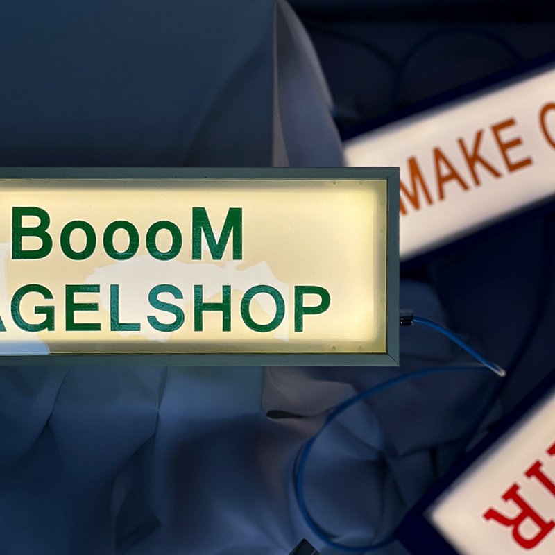 Custom Logo Business Shop Sign Frame Round Lightbox Signage Wall Display Outdoor Double Side Light Box