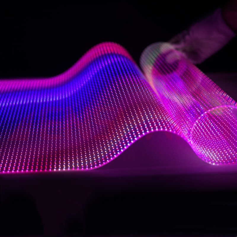 Ultra Light Transparent Led Film Screen Adhesive Flexible Soft PCB Board Curtain Glass Led Display Screen Video Wall
