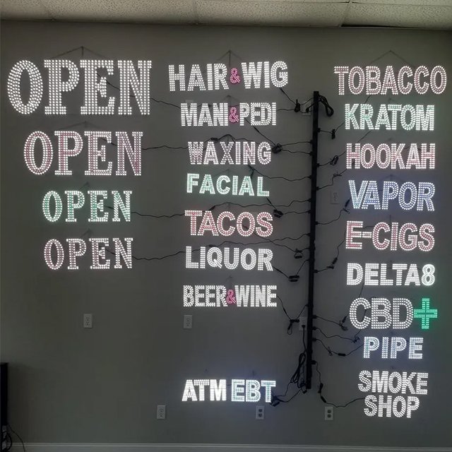 Dropshipping Free Design Custom Custom Shop Wall Mounted Outdoor Big Custom Led Sign For Shop Name Board