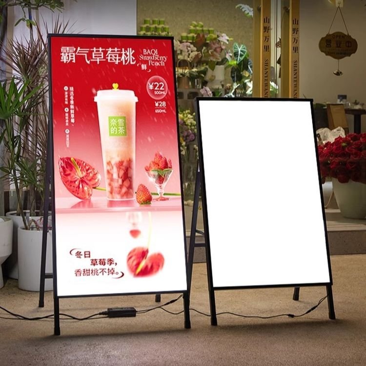 Advertising Light Box Ultra-thin light box Advertising Poster Display Outdoor Promotion a board Stand Sidewalk A Frame Sign