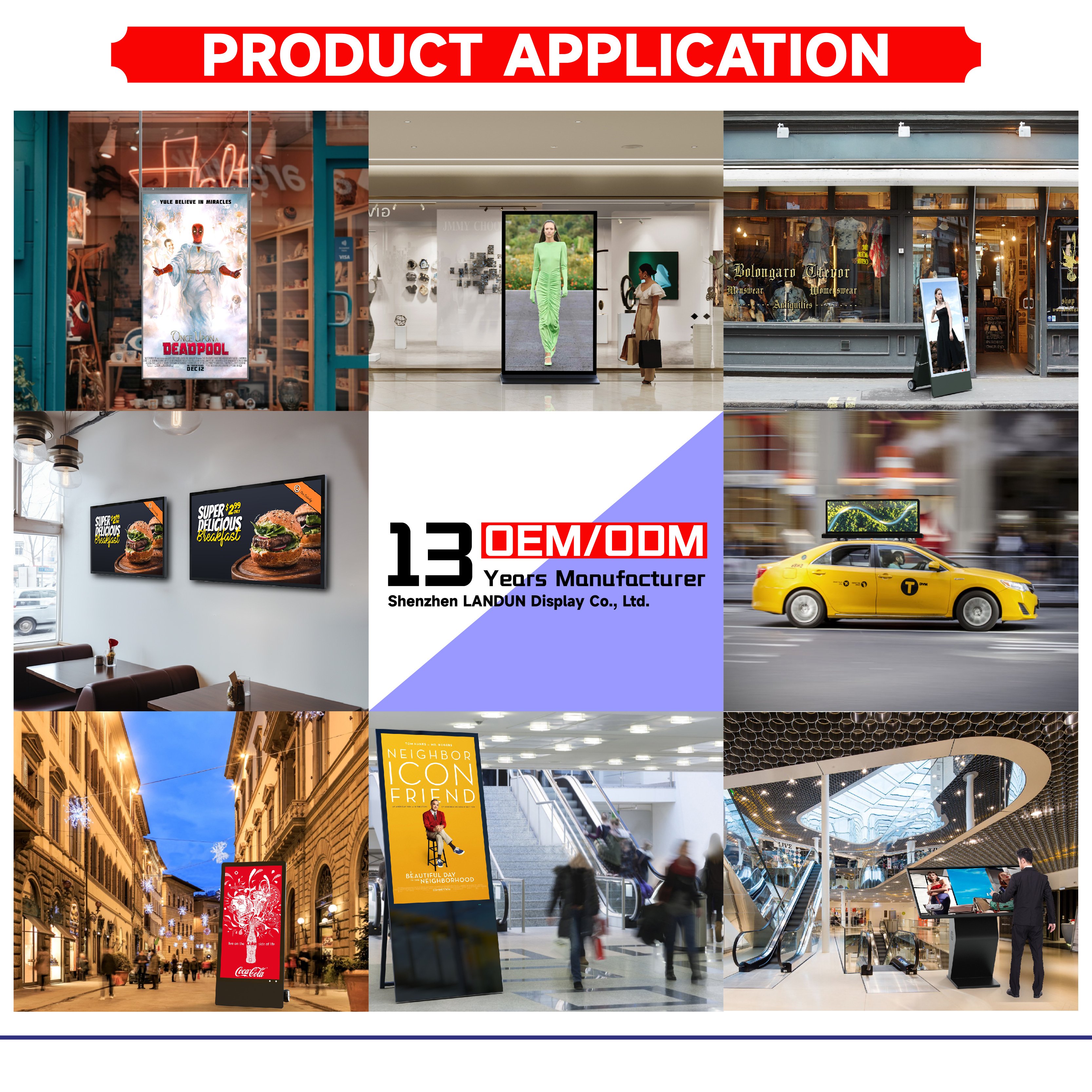 43 49 55 65 75 85 Inch Floor Standing Digital Signage Advertising Display Stands