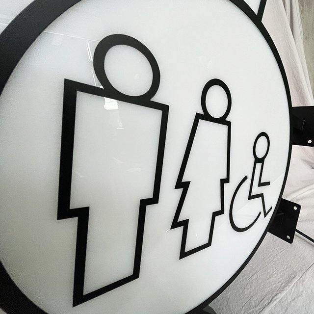 Customizable logo low moq acrylic material round led sign light box advertising sign