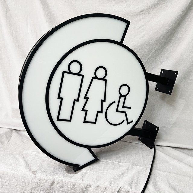 Customizable logo low moq acrylic material round led sign light box advertising sign