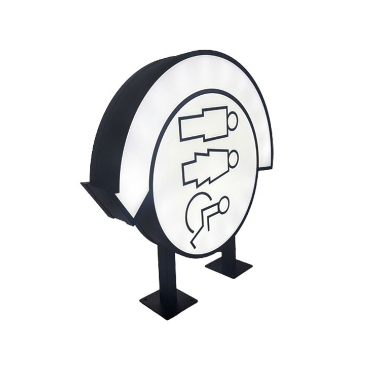 Customizable logo low moq acrylic material round led sign light box advertising sign