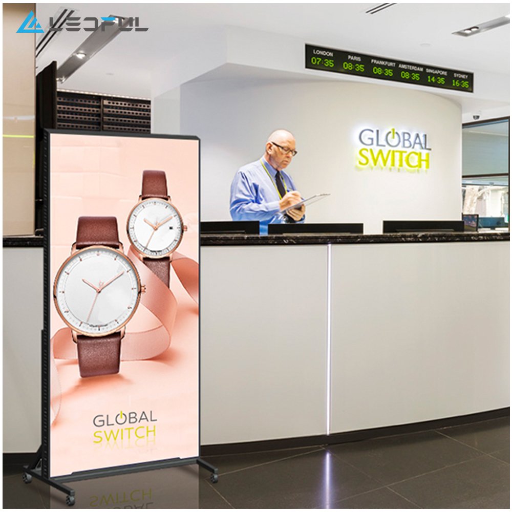Factory Moveable Indoor P1.8 P2 P2.5 Various Size High Brightness Digital LED Advertising LED Poster Display Screen