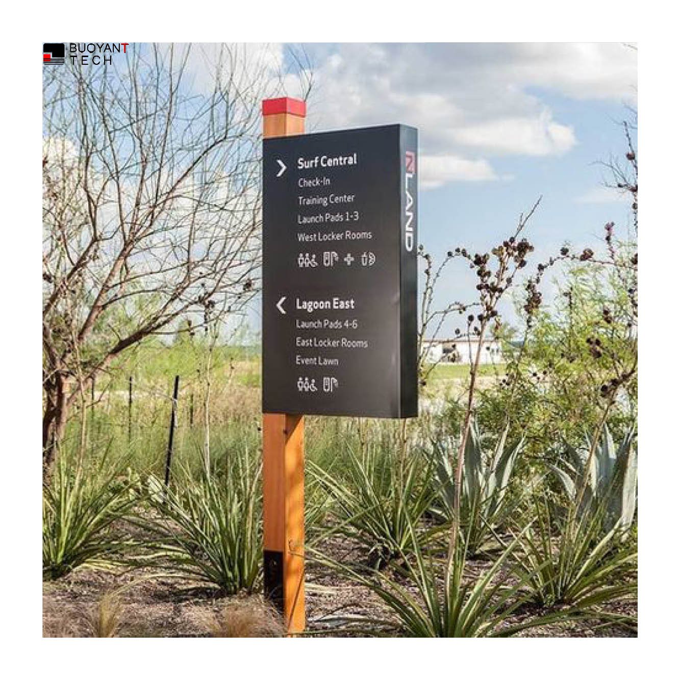 China supplier vertical standing pylon sign Outdoor Street building Wayfinding Directional advertising pylon sign Sign Board