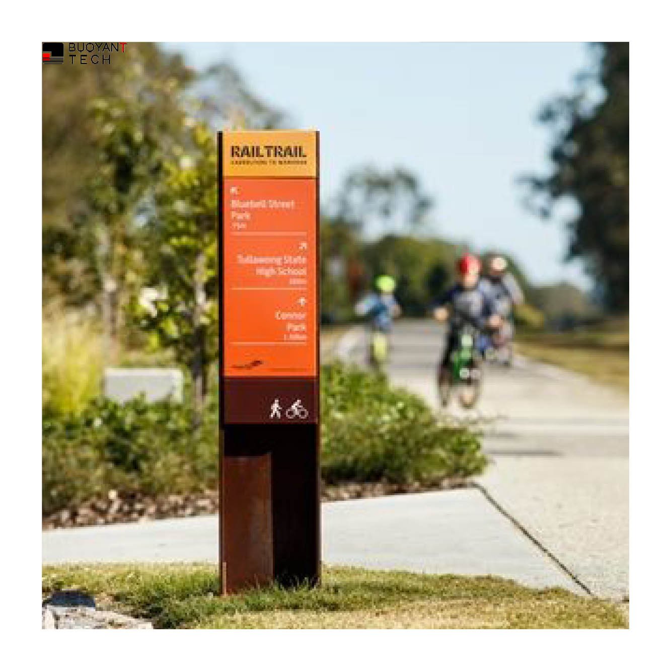 China supplier vertical standing pylon sign Outdoor Street building Wayfinding Directional advertising pylon sign Sign Board