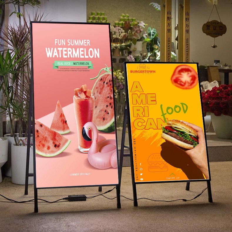 Outdoor indoor super slim light box for business sign signboard design advertising light box menu board slim led light box