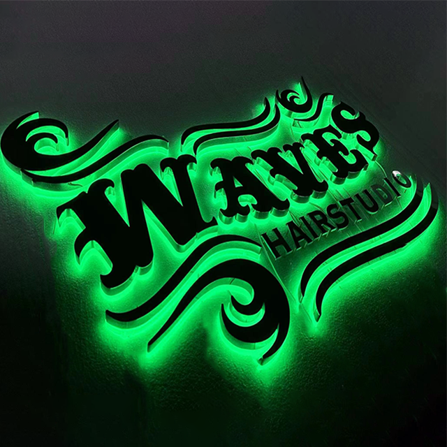 Storefront Outdoor Customized stainless steel Led Light up letter logo metal Sign 3D Advertising letters led sign for business