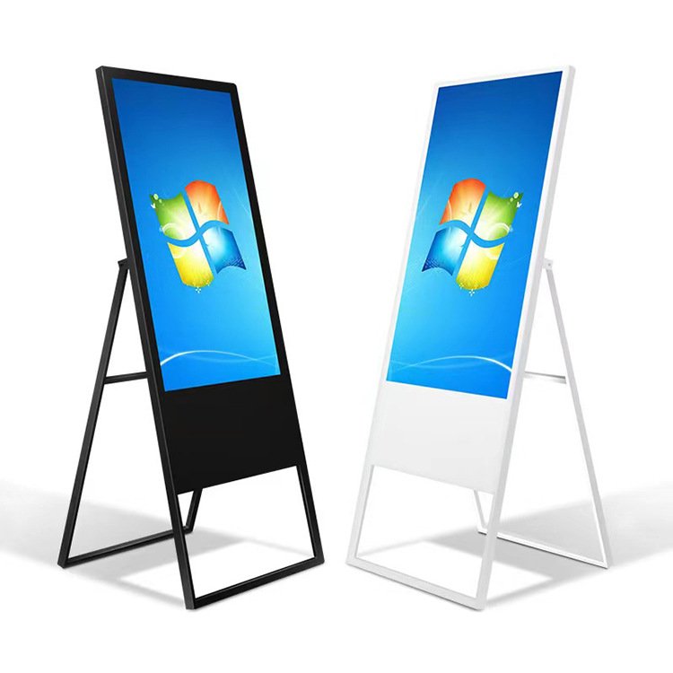 Portable 32 43 49 55 65 inch floor standing shopping player network intelligent LCD kiosk Digital Signage Display Poster